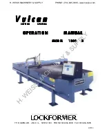 Lockformer Vulcan 1000B Operation Manual предпросмотр