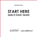 Lockly LUX COMPACT PGD688F-MB Quick Start Manual preview