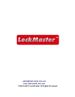 Preview for 18 page of LockMaster L110C User Manual