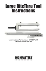 Предварительный просмотр 1 страницы LockMasters LKMRT1KIT Instructions Manual