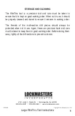 Предварительный просмотр 7 страницы LockMasters LKMRT1KIT Instructions Manual