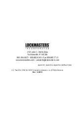 Предварительный просмотр 20 страницы LockMasters MAG55701 Owner'S Manual & Operating Instructions