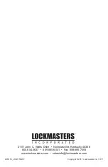 Предварительный просмотр 8 страницы LockMasters X-Lock X-O7 Instructions Manual