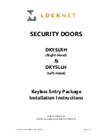 Предварительный просмотр 1 страницы LockNet DKYSLRH Installation Instructions