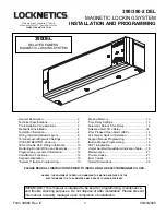 Locknetics 390DEL Installation And Programming Manual preview