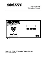 Loctite CL15 UV Operation Manual предпросмотр