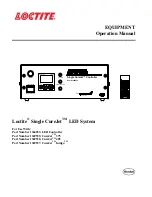 Loctite Single CureJet Operation Manual предпросмотр