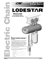 Lodestar CM Hoist Operating Manual предпросмотр