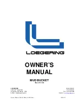 LOEGERING MUD BUCKET Owner'S Manual предпросмотр