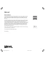 Preview for 3 page of Loewe Articos 55 HD Operating Instructions Manual