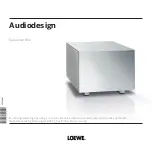 Предварительный просмотр 1 страницы Loewe Audiodesign Subwoofer 800 Operating Instructions Manual