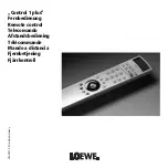 Предварительный просмотр 1 страницы Loewe Control 1 plus Manual