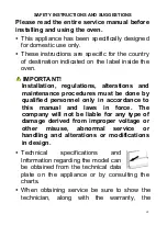 Preview for 23 page of Lofra Dolcevita Instruction Manual