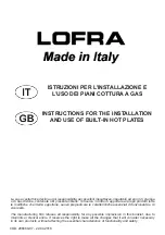 Lofra HBS640 Instructions For The Installation And Use preview