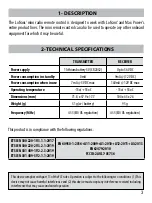 Preview for 3 page of Lofrans 636305 Installation-Operation-Maintenance User Manual