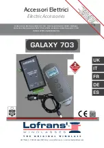 Предварительный просмотр 1 страницы Lofrans GALAXY 703 Installation And User Manual