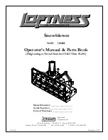 LOFTNESS 1082H Operator'S Manual / Parts Book preview