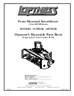 LOFTNESS 481TR300 Operator'S Manual preview