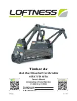 Preview for 1 page of LOFTNESS Timber Ax 63TA Owner'S Manual