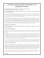 Предварительный просмотр 3 страницы LOFTNESS Timber Ax 63TA Owner'S Manual