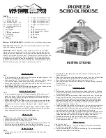 Предварительный просмотр 1 страницы LOG CABIN TOYS Pioneer Schoolhouse Instructions