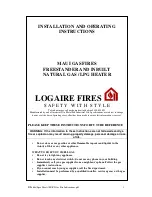 LOGAIRE FIRES MAUI Installation And Operating Instructions Manual предпросмотр