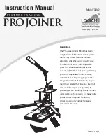 Предварительный просмотр 1 страницы Logan Graphic Products Pro Joiner Model F300-2 Instruction Manual