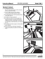 Предварительный просмотр 8 страницы Logan F300-1 Instruction Manual