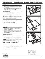 Preview for 3 page of Logan FoamWerks W3002 Instruction Manual