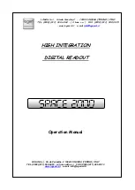 Logan SPACE 2000 Operation Manual preview