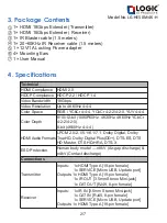 Предварительный просмотр 4 страницы Logic AV Products LG-HE50M-4K-H User Manual