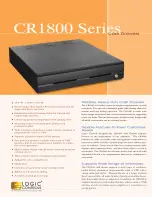 Предварительный просмотр 1 страницы Logic Controls CR1800 Series Specifications