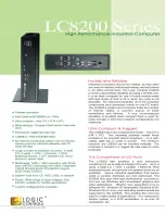 Logic Controls LC8200 Series Specifications предпросмотр