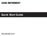 Logic Instrument Fieldbook K101 Quick Start Manual предпросмотр