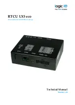 Предварительный просмотр 1 страницы Logic IO RTCU LX5 eco Technical Manual