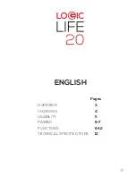 Предварительный просмотр 2 страницы Logic LIFE 20 User Manual