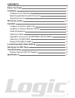 Preview for 3 page of Logic TS825i Instruction Manual