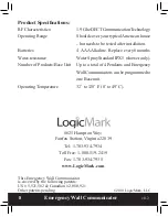 Предварительный просмотр 8 страницы LogicMark 37920 Setup Instructions