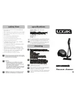 Preview for 1 page of Logik LVC1600BME Manual