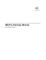 Предварительный просмотр 1 страницы Logitech 880 Pro Harmony User Manual