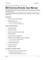 Предварительный просмотр 1 страницы Logitech 966187-0403 - Harmony 880 Advanced Universal Remote Control User Manual