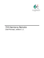 Logitech 966207-0403 - Harmony 720 Advanced Universal Remote Control User Manual preview