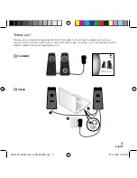 Preview for 3 page of Logitech 980-000329 - Z 320 PC Multimedia Speaker Quick Start Manual