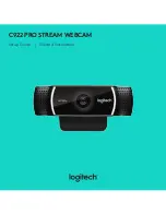 Preview for 1 page of Logitech C922 Setup Manual