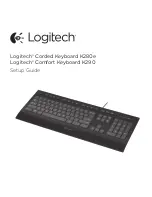 Предварительный просмотр 1 страницы Logitech Comfort K290 Setup Manual