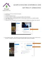 Preview for 1 page of Logitech ConferenceCam BCC950 Getting Connected