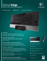 Preview for 1 page of Logitech diNovo Edge Specifications