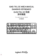 Logitech G412 TKL SE Complete Setup Manual preview