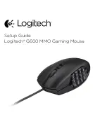 Preview for 1 page of Logitech G600 MMO Setup Manual