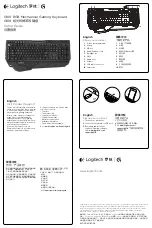 Logitech G910 ORION SPECTRUM Setup Manual preview